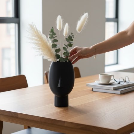 Modern Soyut Yüz Vazo 22 cm 3D Baskı Dekoratif Minimal Saksı Çiçeklik Ev Ofis Dekoru