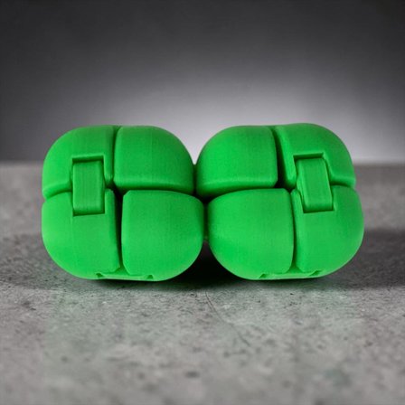 3D Baskı Sonsuzluk Küpü Infinity Cube – Stres Giderici Zeka Oyuncağı - Yeşil