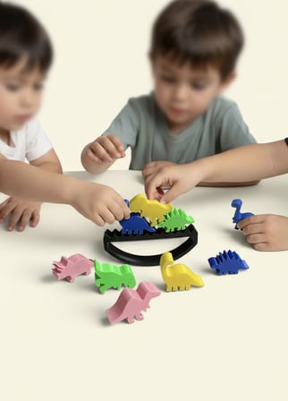 Dino Denge Oyunu Çocuk Eğitici Oyun - Motor Beceri Geliştirici - 3D Baskı