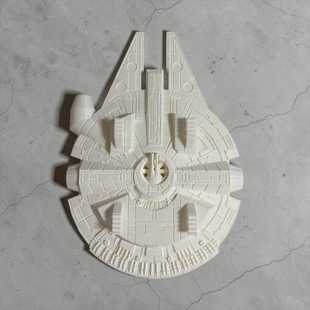 Star Wars Millennium Falcon 3D Yazıcı Baskı Dekoratif Figür - Millennium Falcon Duvar ve Masa Dekoru