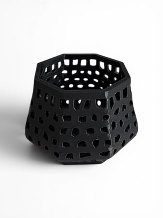Modern Geometrik 3lü Dekoratif Mumluk Seti - Siyah Sofra ve Salon Aksesuarı