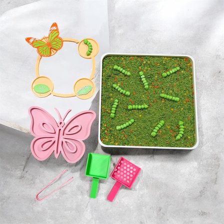 Kelebek Yaşam Döngüsü Eğitici Duyusal Oyun Seti - Montessori Etkinlik Seti