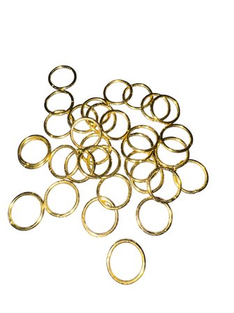 10 mm Altın Kapalı Halka Bağlantı Aparatı Anahtarlık Kolye Bileklik Malzemesi - 100 Adet