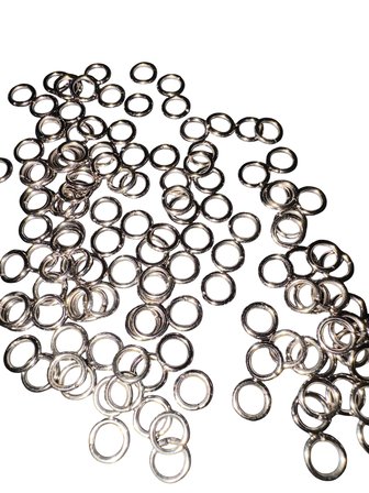 6 mm Nikel Kapalı Halka Bağlantı Aparatı Anahtarlık Kolye Bileklik Malzemesi - 100 Adet