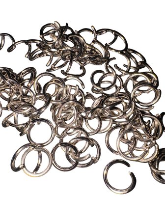 10 mm Nikel Açık Halka Bağlantı Aparatı Anahtarlık Bileklik Kolye Yapım Malzemesi - 100 Adet