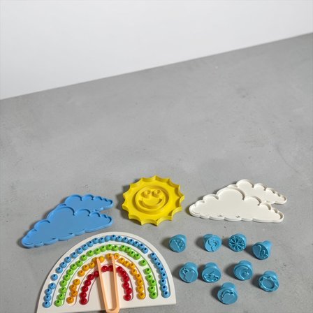 Gökkuşağı Eğitici Oyuncak Seti Duyu Gelişim Montessori Aktivite Oyunu - 3D Baskı