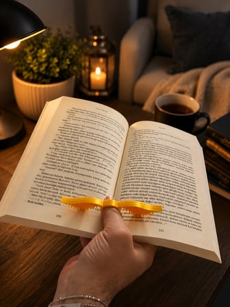 Golden Snitch Kitap Ayracı 3D Baskı Fantastik Tasarım Metalik Gold Görünüm