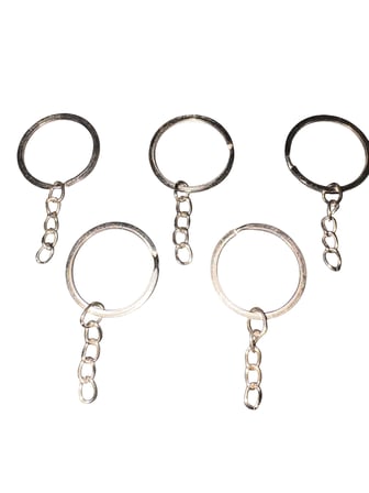 30 MM Nikel Anahtarlık Halkası Zincirli Anahtarlık Aparatı Dayanıklı Metal - 10.000 Adet