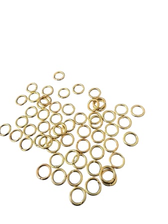 6 mm Altın Kapalı Halka Bağlantı Aparatı Anahtarlık Kolye Bileklik Malzemesi - 10.000 Adet