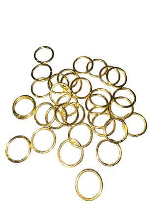 10 mm Altın Kapalı Halka Bağlantı Aparatı Anahtarlık Kolye Bileklik Malzemesi - 1.000 Adet