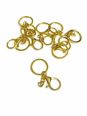 Papağan Anahtarlık Halkası Altın 30 mm Charm ve Takı Aparatı - 1.000 Adet