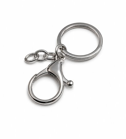 Papağan Anahtarlık Halkası Nikel 30 mm Charm ve Takı Aparatı - 50 Adet