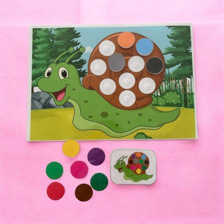 Montessori Salyangoz Renk Eşleştirme Oyunu Eğitici Duyu ve Dikkat Geliştirme Seti