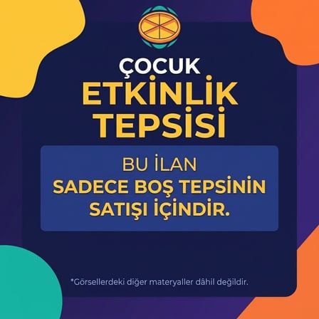 6 Bölmeli Duyusal Oyun ve Aktivite Tepsisi - Montessori Eğitici Materyal (Pembe) - Kopya
