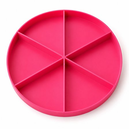 6 Bölmeli Duyusal Oyun ve Aktivite Tepsisi - Montessori Eğitici Materyal (Pembe) - Kopya