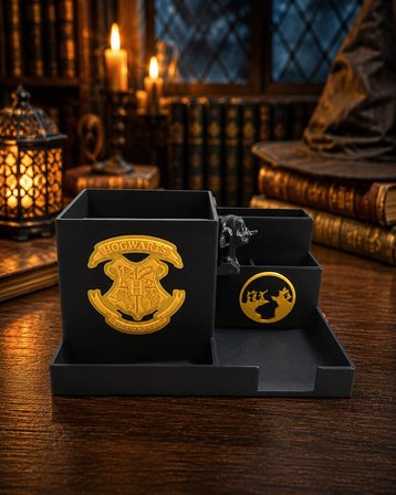 Harry Potter Hogwarts Temalı Masa Organizer Kalemlik  3D Baskı Masa Düzenleyici