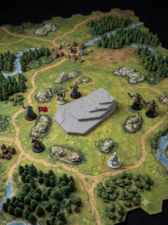 DND Modüler Kaya Terrain Seti  3D Baskı RPG Oyun Masası Aksesuarı Fantasy Dekor