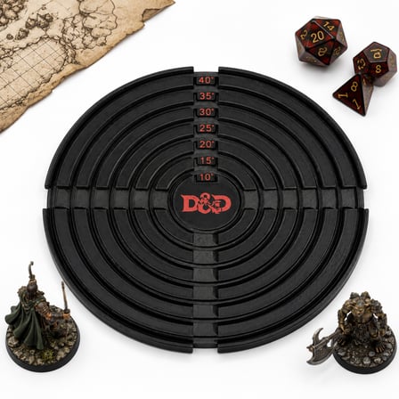 D&D Alan Ölçüm Şablonu Spell Areas of Effect RPG Ölçüm Seti 10°-40°