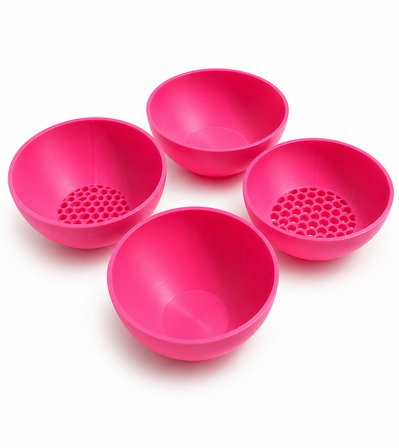 4lü Duyusal Oyun Kasesi Seti 85 mm Montessori Etkinlik Kabı Duyu ve Ayıklama Kasesi Pembe