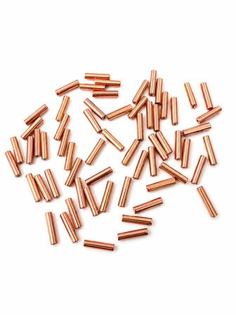20 mm Metal Görünümlü Çubuk Boncuk – Takı Yapımı İçin Parlak Silindir Ara Boncuk