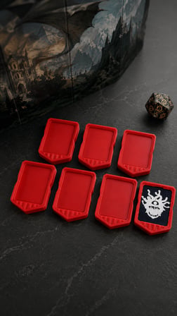 DnD TTRPG Initiative Tracker 6lı Set – Tur Sırası Takip Kartı ve Ekran Aparatı
