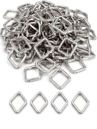 28 mm Baklava Metal Renk Çerçeve Boncuk 25li Paket – Makrome ve Takı Yapım Aparatı