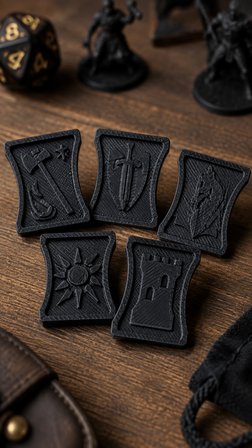 DND Coin Token Seti 25 Parça 5 Farklı Tasarım Masaüstü Rol Yapma Oyunu Oyun Jetonları