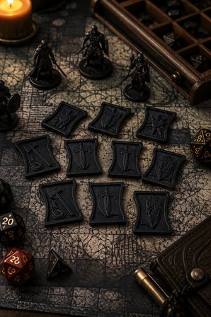 DND Coin Token Seti 25 Parça 5 Farklı Tasarım Masaüstü Rol Yapma Oyunu Oyun Jetonları
