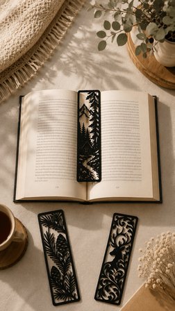 3lü Dekoratif Kitap Ayracı Seti 20x5 cm Şık Tasarım Kitap Bookmark Hediyelik Okuma Aksesuarı