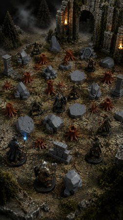 D&D Terrain Set 29 Parça  Masaüstü RPG, Pathfinder ve TTRPG Arazi Seti Dekorları
