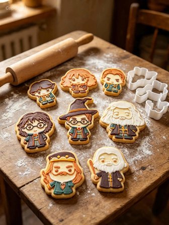 Harry Potter Kurabiye Kalıbı 10lu Set  Şeker Hamuru, Fondan ve Oyun Hamuru Kalıpları