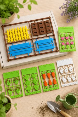 Mini Bahçe Duyu Etkinlik Seti  Montessori Oyun ve Duyu Gelişim Eğitim Materyali