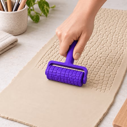 5 cm Desenli Baskı Rulosu  Seramik, Kil, Oyun Hamuru ve Sanat Etkinlikleri İçin
