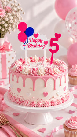 Happy Birthday Pasta Süsü ve Rakam Seti  Kişiye Özel Doğum Günü Pasta Dekoru