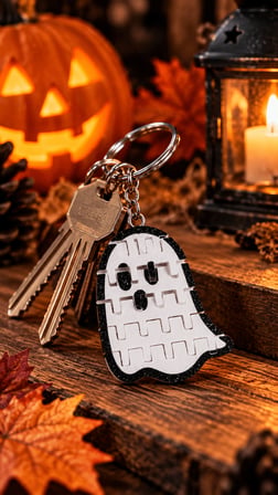 Halloween Flexi Hayalet Anahtarlık 6 cm 10’lu Set – Hareketli Figür