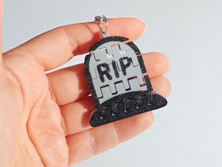Halloween RIP Mezar Taşı Flexi Anahtarlık 5 cm 10’lu Set – Hareketli Figür