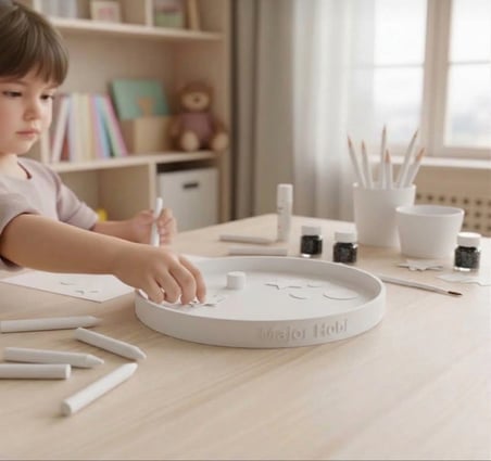 Duyusal Oyun ve Etkinlik Tepsisi - Montessori Aktarma ve Oyun Tepsisi - Beyaz