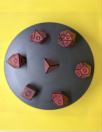 DND FRP 7’li Zar Seti – Kırmızı Renkli  Dungeons & Dragons Masaüstü RPG Oyun Zarı Seti