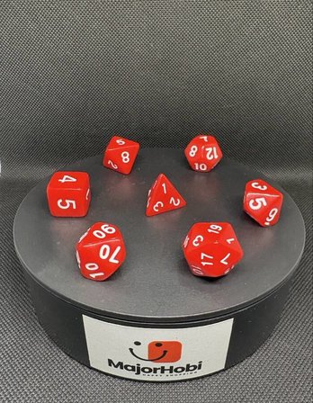 DND FRP 7’li Zar Seti – Kırmızı  Dungeons & Dragons Masaüstü RPG Oyun Zarı Seti