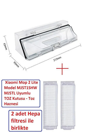 Xiaomi Uyumlu Mop 2 Lite Model MJST1SHW MJSTL TOZ Kutusu - Haznesi