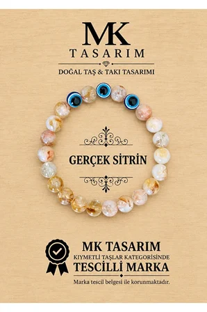 GERÇEK SİTRİN TAŞI BİLEKLİK MK.7000.856- RAHATLIK-DİNGİNLİK-ENERJİ- STRES BİLEKLİĞİ- RENKLERİ BOYA DEĞİLDİR -KENDİ RENGİDİR