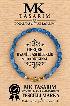 GERÇEK KYANİT TAŞI BİLEKLİK MK.7000.873- RAHATLIK-DİNGİNLİK-ENERJİ- STRES BİLEKLİĞİ- RENKLERİ BOYA DEĞİLDİR -KENDİ RENGİDİR