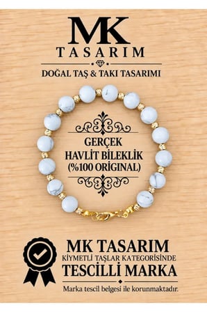 MK TASARIM GERÇEK HAVLİT TAŞI BİLEKLİK MK.7000.876- RAHATLIK-DİNGİNLİK-ENERJİ- STRES BİLEKLİĞİ- RENKLERİ BOYA DEĞİLDİR -KENDİ RENGİDİR