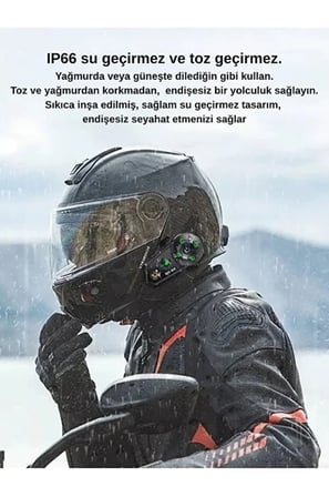 D2-6x 1000m Mesafeli 6 Kanallı İntercom Bluetooth Motosiklet Kask Kulaklığı İntercom Kulaklık
