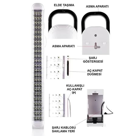 Ledpoint Lp-6069 Akülü 69 Led Şarjlı Işıldak