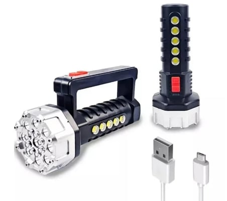 Polizei P-17 17+5 Cob Ledli Işıldak Fener