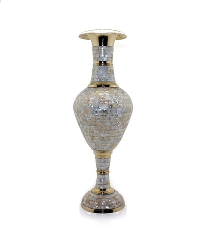Pirinç Sedefli Vazo 60 Cm Ksk130