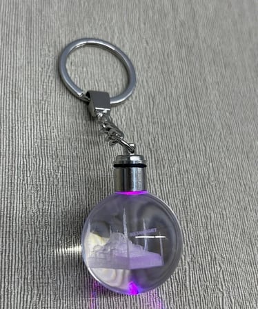 Ledli Sultanahmet Tasarımı Kristal Anahtarlık Alk3804