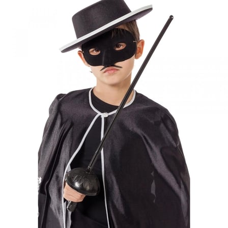 Zorro Kostüm Plastik Aksesuar Seti – Maske Ve Kılıç (67 Cm)