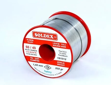 60-40 Lehim Teli 500 Gr 3 Mm - Sn:60 / Pb:40